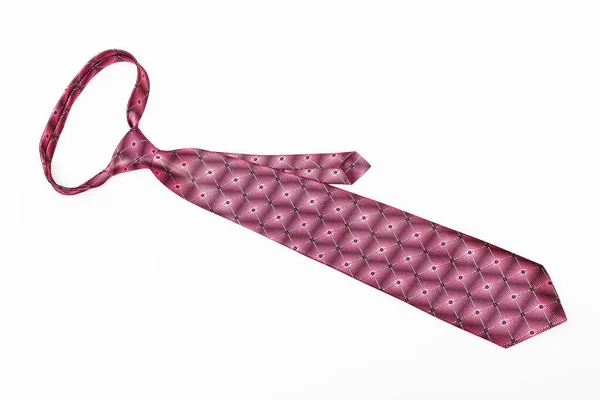 Corbata Rosa Sobre Fondo Blanco — Foto de Stock