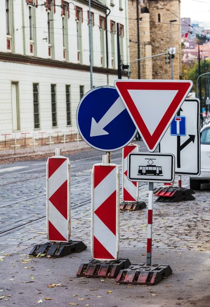 Straßenreparatur Einer Modernen Stadt — Stockfoto