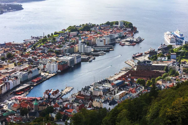 Vista Del Centro Ciudad Bergen Noruega — Foto de Stock