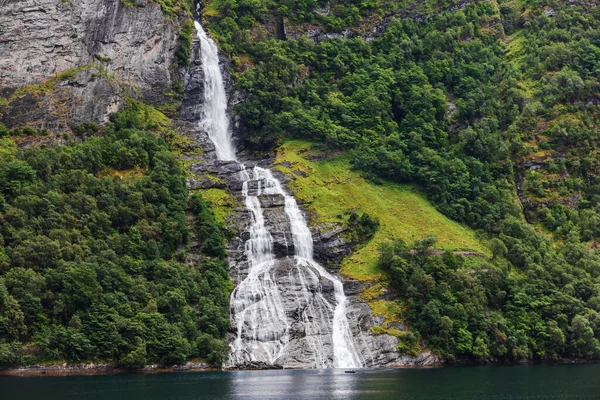 Wasserfall Friaren Geiranger Fjord Norwegen — Stockfoto