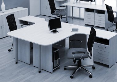 Modern ofiste bilgisayarlı işyeri