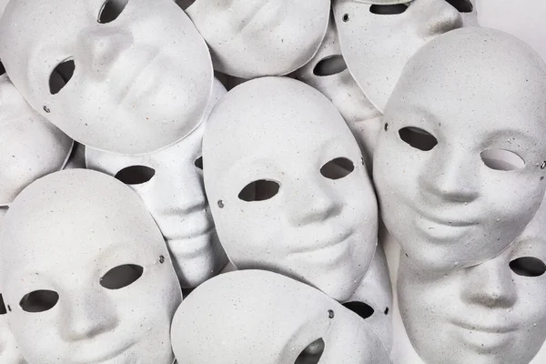 Papier Mache Masks White Background — Stock Photo, Image