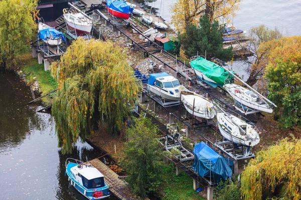 Yachts Port River — Stock Photo, Image