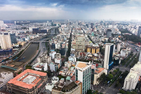 Vista Della Città Chi Minh Saigon Vietnam — Foto Stock