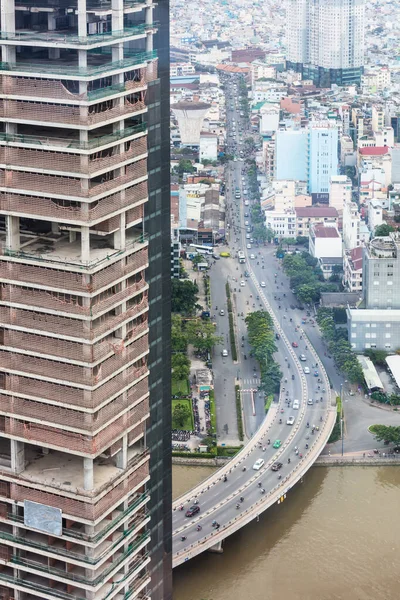 Widok Miasto Chi Minh Lub Sajgon Wietnam — Zdjęcie stockowe