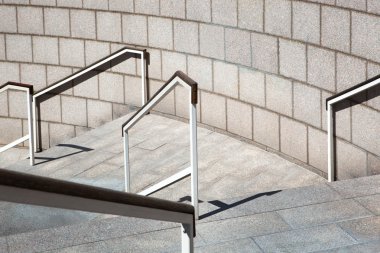 staircase with handrail