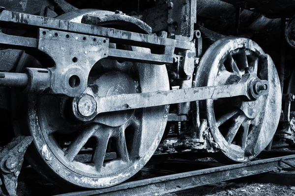 Rad alte Dampflokomotive — Stockfoto