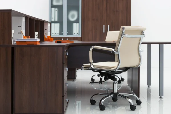 Chair, desk and bookcase — Stock Photo, Image