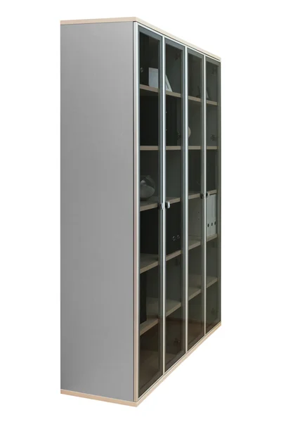 Bookcase with glass doors — Stock Photo, Image