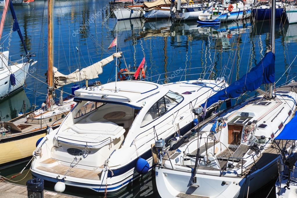 a yachts docked in port