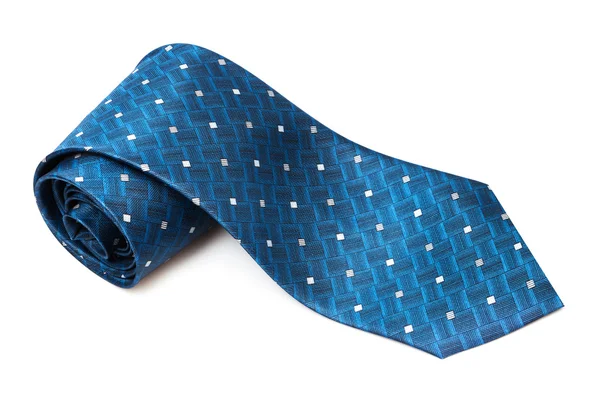 Blue checkered necktie — Stock Photo, Image