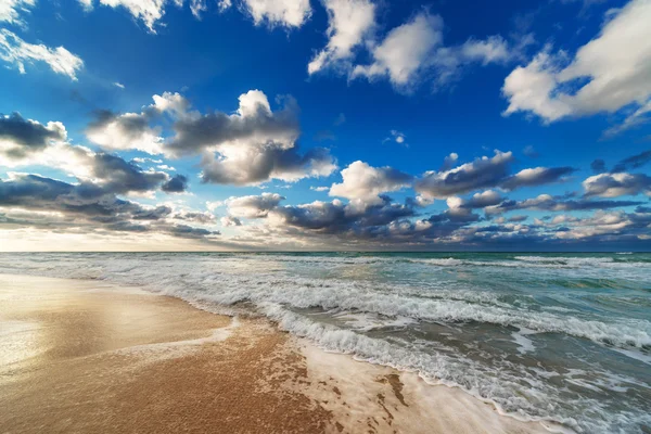 Deniz kıyısında dalgaları ile — Stok fotoğraf