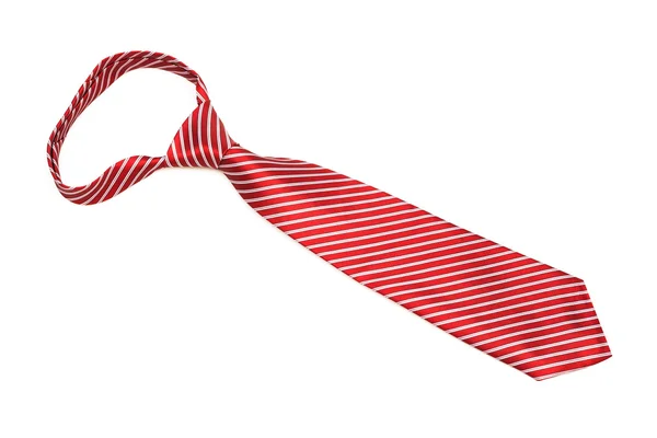 Scarlet striped necktie — Stock Photo, Image