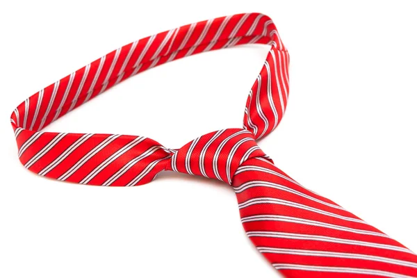 Knot red necktie — Stock Photo, Image