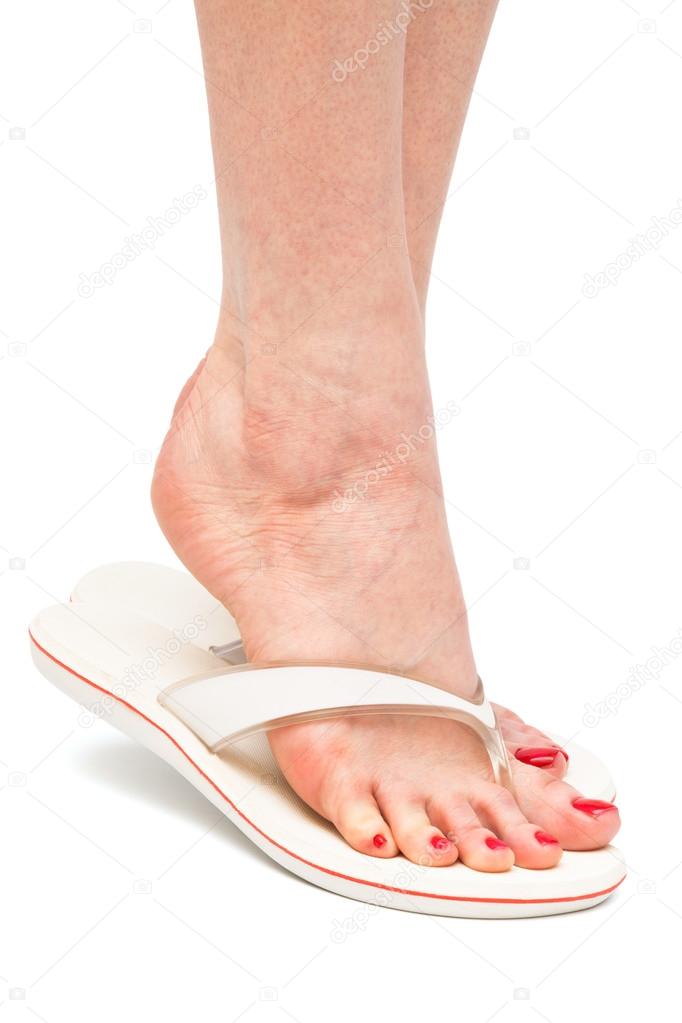Foot in flip-flops