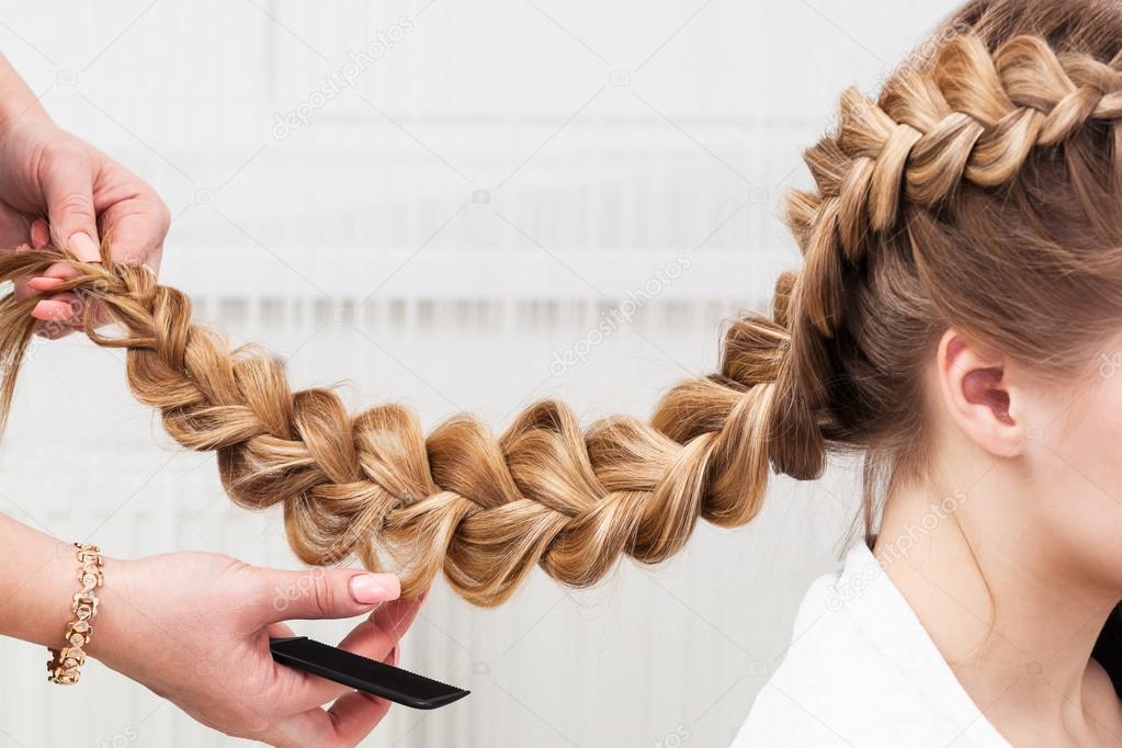 Girl in a hair salon