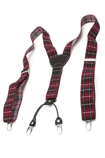 Beautiful checkered suspenders — Stock Photo, Image