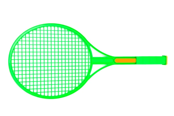 A green plastic racket — Stock Photo, Image