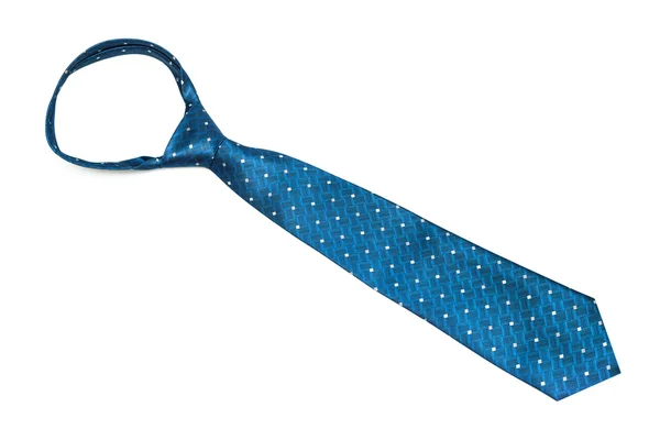 Eine blau karierte Krawatte — Stockfoto