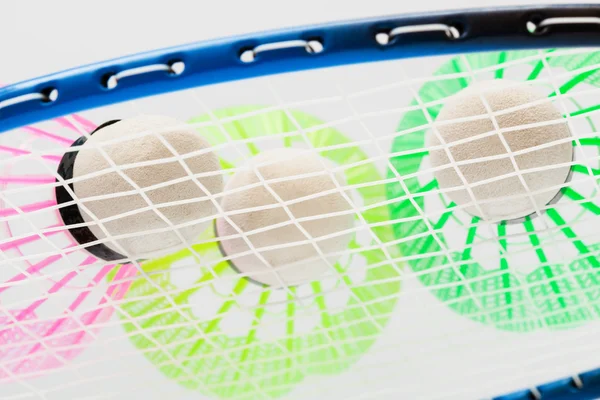 Navettes colorées pour badminton — Photo