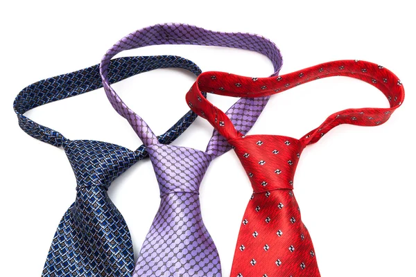 Tre cravatte annodate — Foto Stock