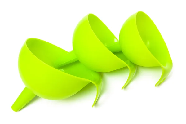 Set of green funnels — Stock Photo, Image