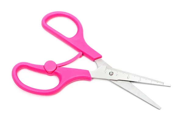 Scissors with pink handles — Stock Photo, Image