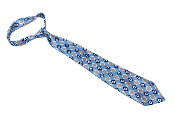 Blue tie with pattern — Stock Photo, Image