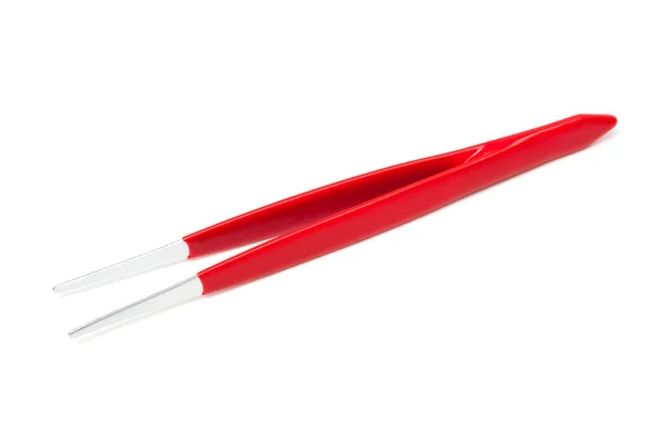 New red tweezers — Stock Photo, Image