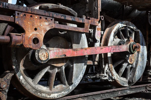Ruote locomotive a vapore — Foto Stock