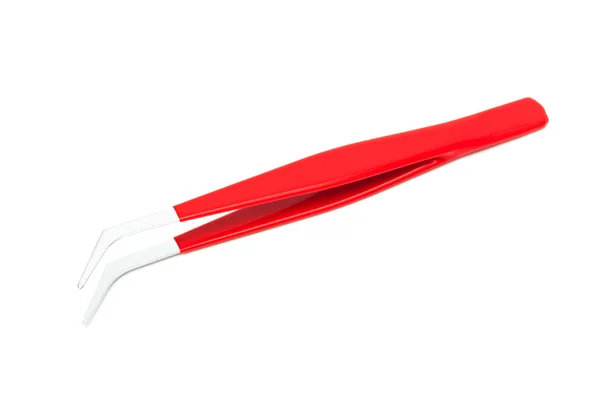 New red tweezers — Stock Photo, Image