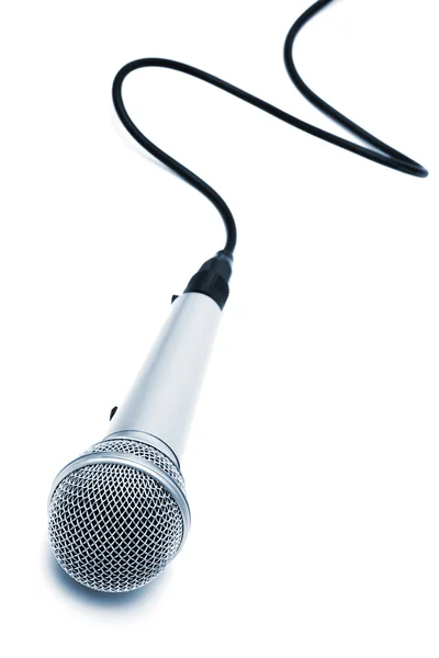 Sound microphone with cable — Stock Photo, Image