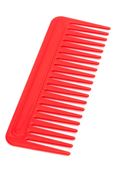 Red plastic comb — Stock Photo, Image