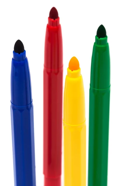 Penne colorate feltro punta — Foto Stock