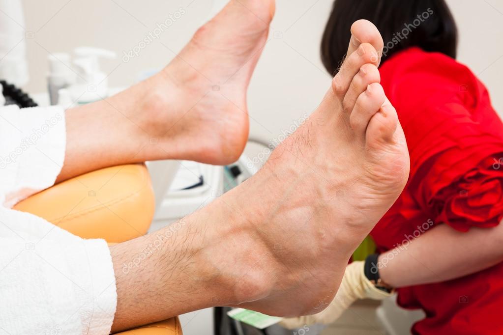 Pedicure male feet — Stock Photo © igterex 83069850