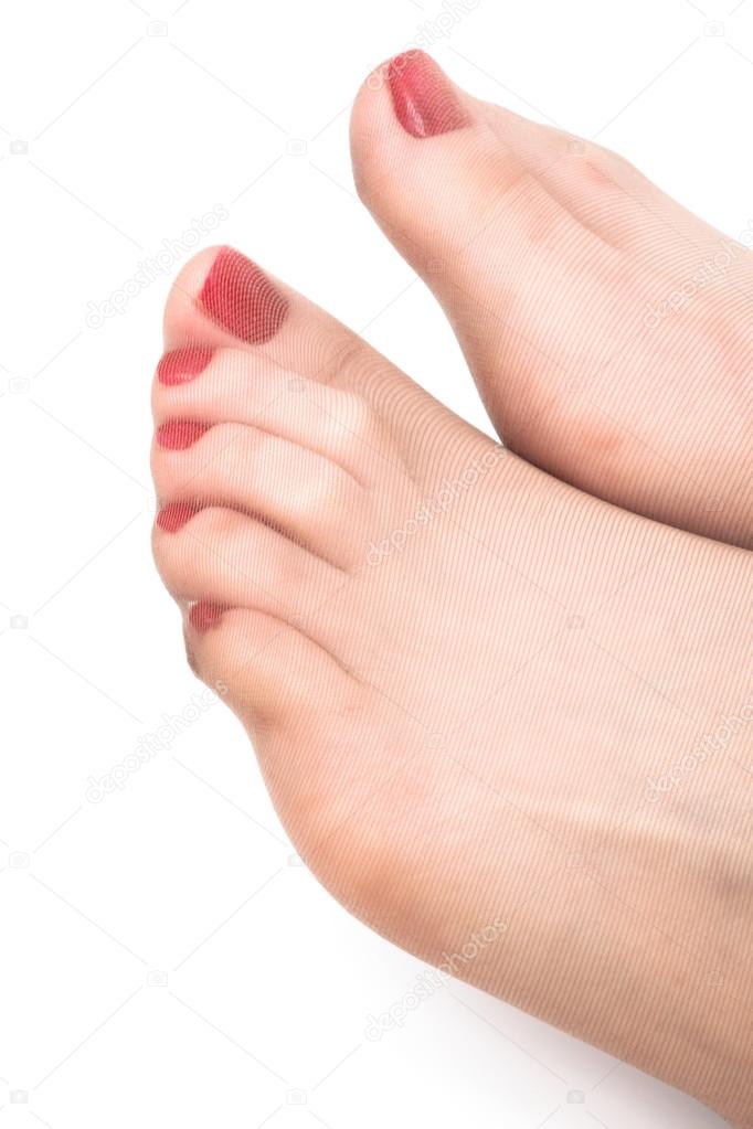 female feet with a pedicure