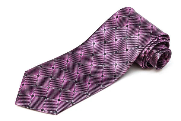 Purple tie on white background — Stock Photo, Image