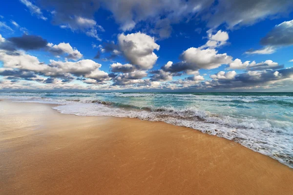 Reflection of sky in the beach — Stock Photo, Image