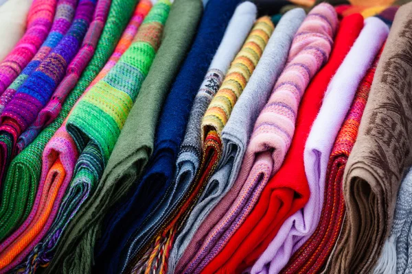 Peruvian scarves shawls — Stock Photo, Image