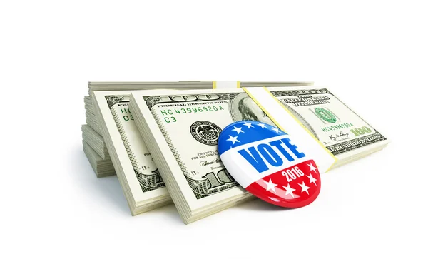 Dolar işareti oy ABD 2016 rozeti — Stok fotoğraf