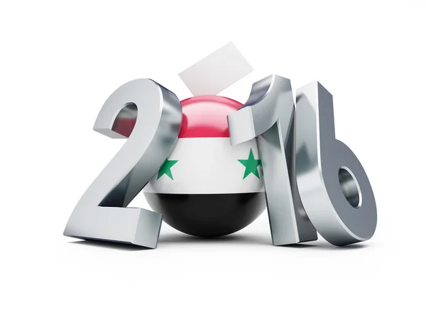 Парламентские выборы в Сирии 3D иллюстрации на белом фоне — стоковое фото
