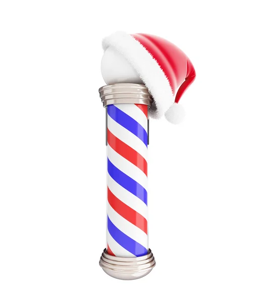 Classic barber santa hat 3d Illustrations on a white background — Stock Photo, Image