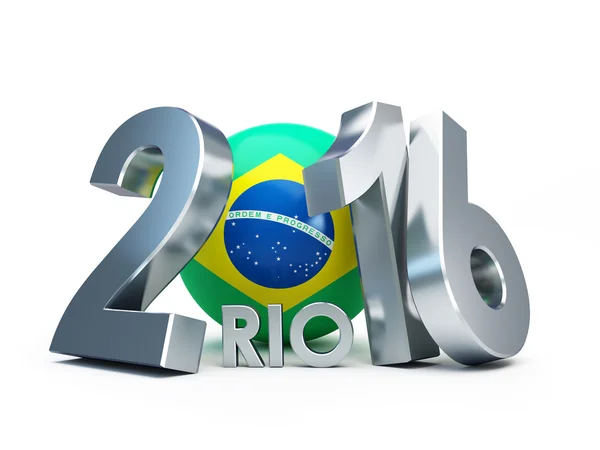 Rio 2016. Illustrazioni 3d su sfondo bianco — Foto Stock