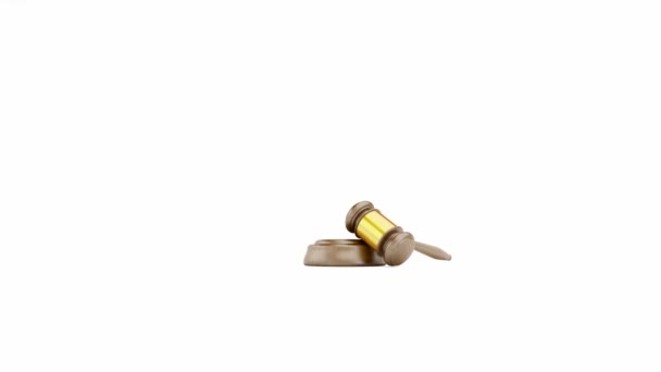 Gavel 3d animation High-definition, HD — Stock Video