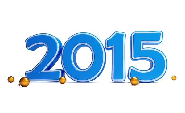 Új év 2015 Cápafog fehér alapon — Stock Fotó