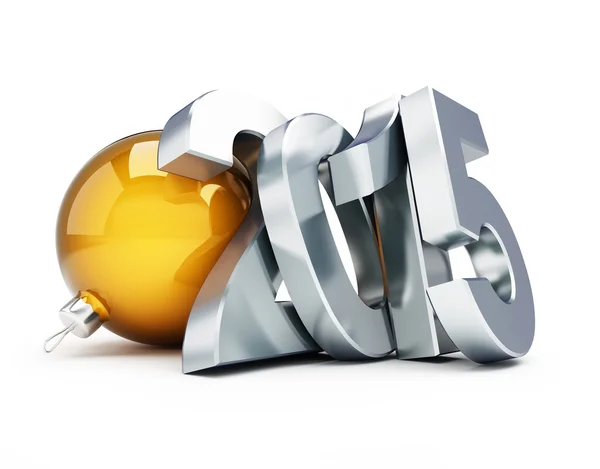 Szczęśliwego nowego roku 2015. ilustracje 3D na białym tle — Zdjęcie stockowe