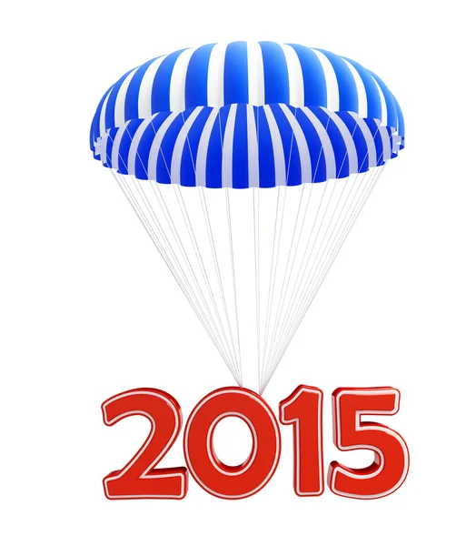 Ano novo de paraquedas 2015 — Fotografia de Stock