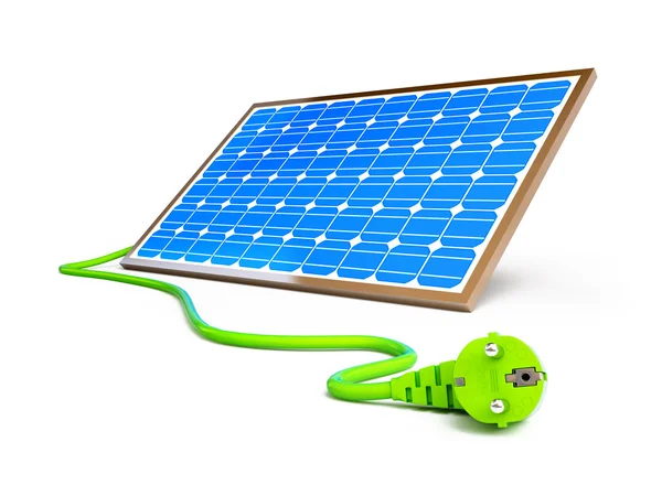 Solar panel stekker — Stockfoto