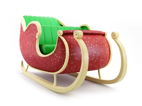 Santa sleigh on white background — Stock Photo, Image