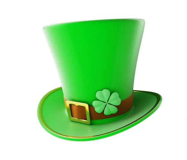 St. Patrick's day green hat on a white background — Stock Photo, Image